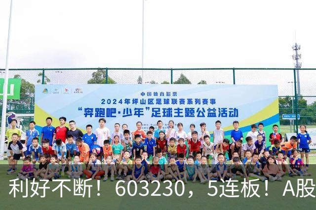 利好不断！603230，5连板！A股午评来了