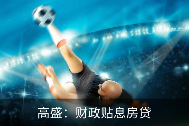 高盛：财政贴息房贷